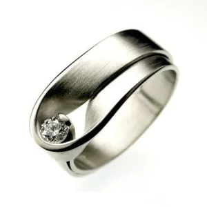 Classic White Zircon Ring for Women 925 Sterling Silver Party Jewelry