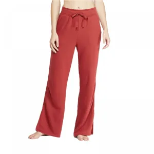 Colsie Women's Fleece Wide Leg Lounge Pant With Side Slit