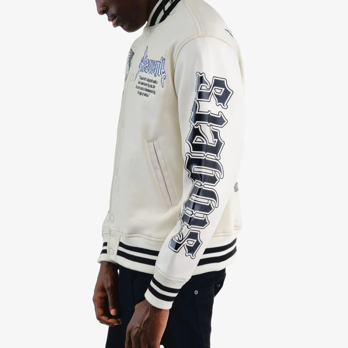Copper Rivet - Heavenly Varsity Jacket - Cream