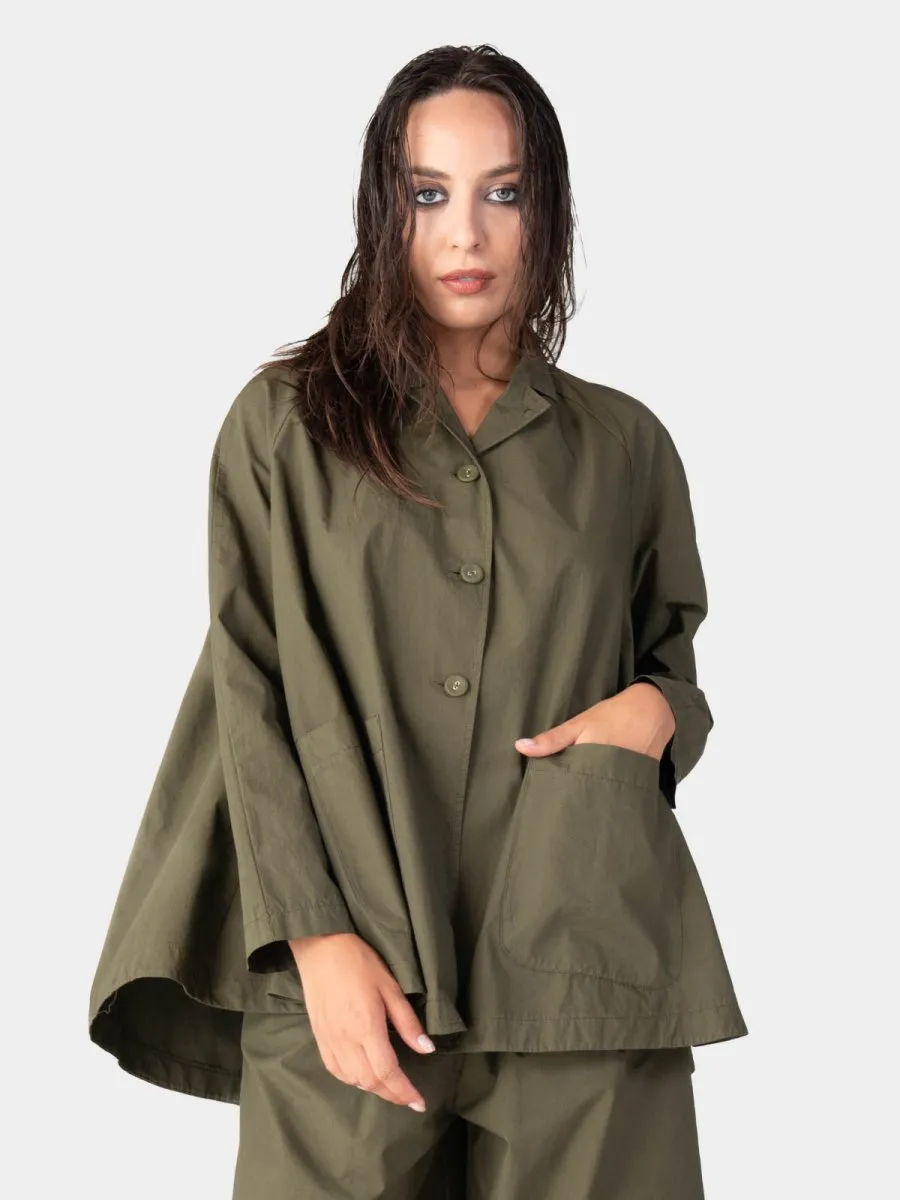 Cotton 4 Button Swing Jacket
