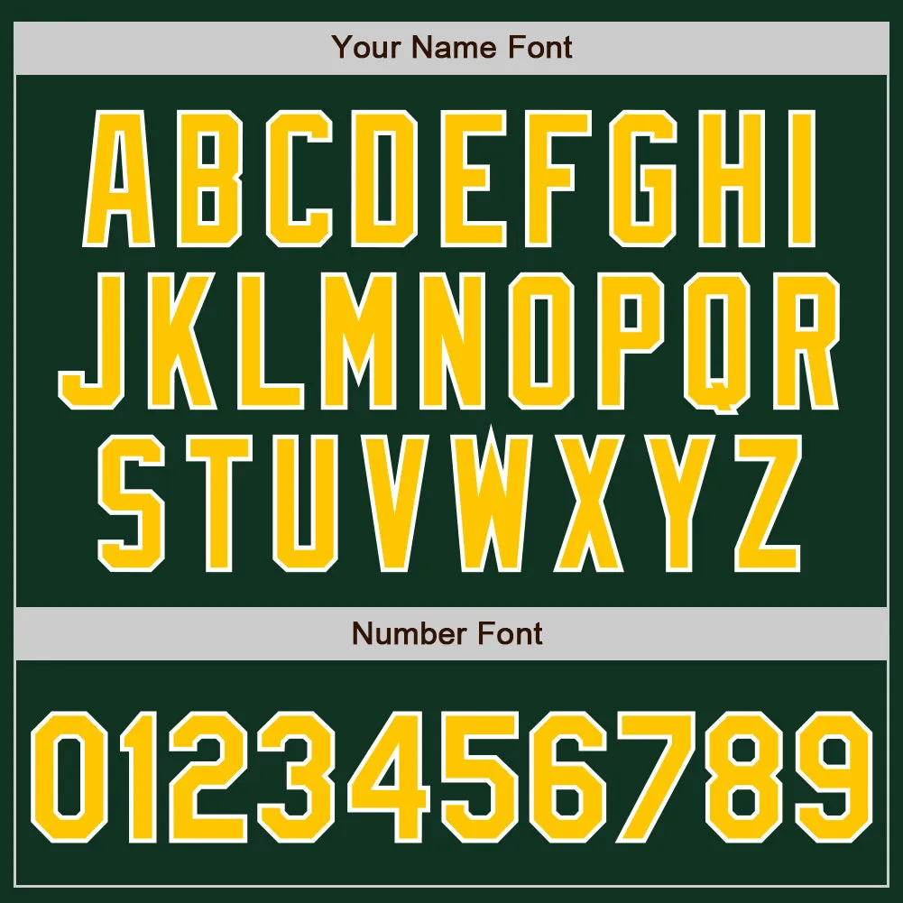 Custom Green Gold-Gray Authentic Split Fashion Baseball Jersey