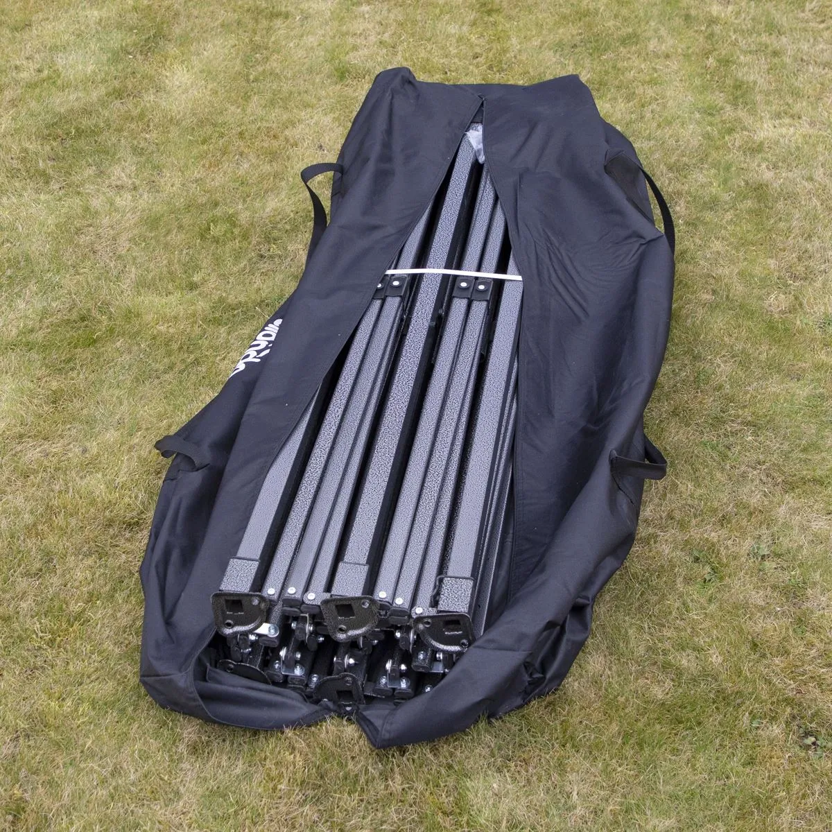 Dellonda Premium 3x6m Pop-Up Gazebo, Heavy Duty, PVC Coated, Water Resistant Fabric, Supplied with Carry Bag, Rope, Stakes & Weight Bags - Blue Canopy