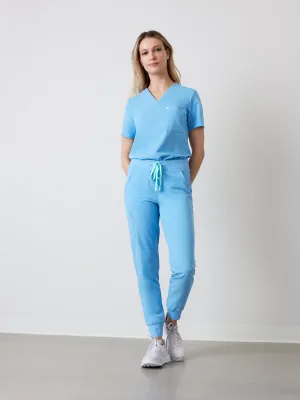 DEMI RE-GARDE™ - BLEU CLASSIQUE - Jogger Scrub Pants - SILVADUR™|| DEMI RE-GARDE™ - BLEU CLASSIQUE - Pantalon Jogger - SILVADUR™