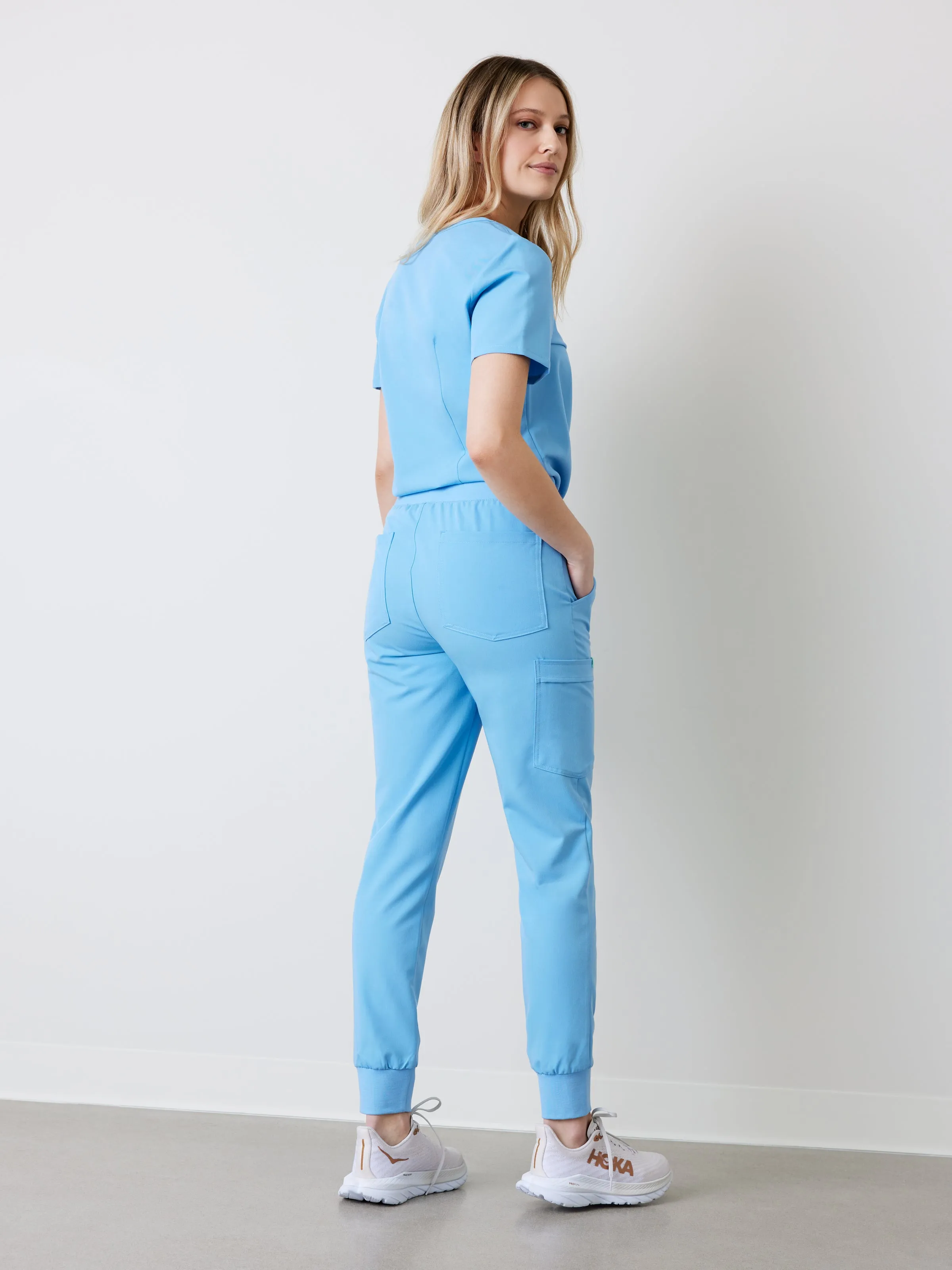 DEMI RE-GARDE™ - BLEU CLASSIQUE - Jogger Scrub Pants - SILVADUR™|| DEMI RE-GARDE™ - BLEU CLASSIQUE - Pantalon Jogger - SILVADUR™
