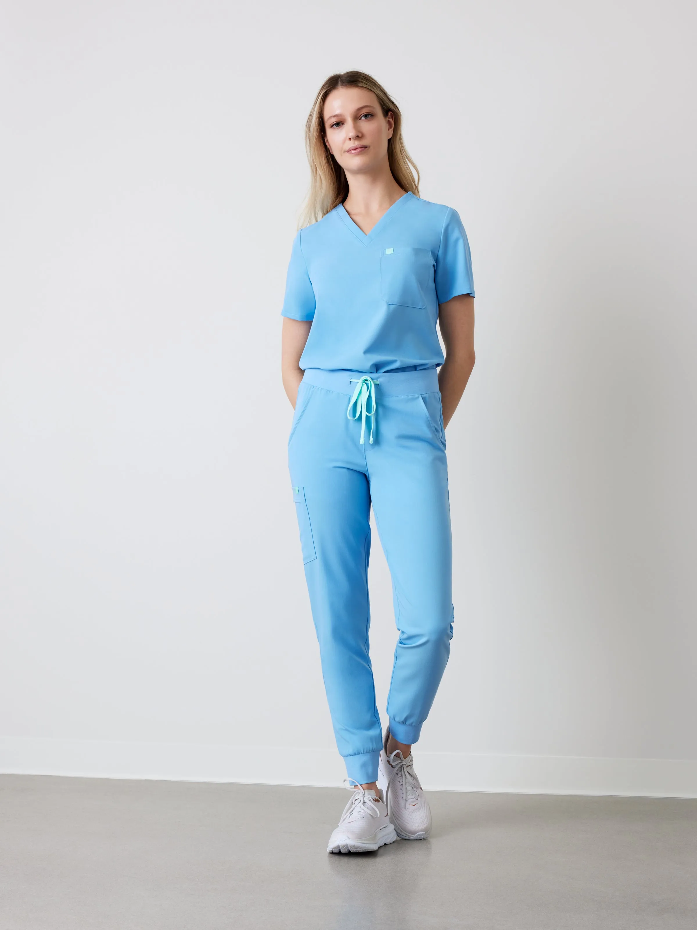 DEMI RE-GARDE™ - BLEU CLASSIQUE - Jogger Scrub Pants - SILVADUR™|| DEMI RE-GARDE™ - BLEU CLASSIQUE - Pantalon Jogger - SILVADUR™