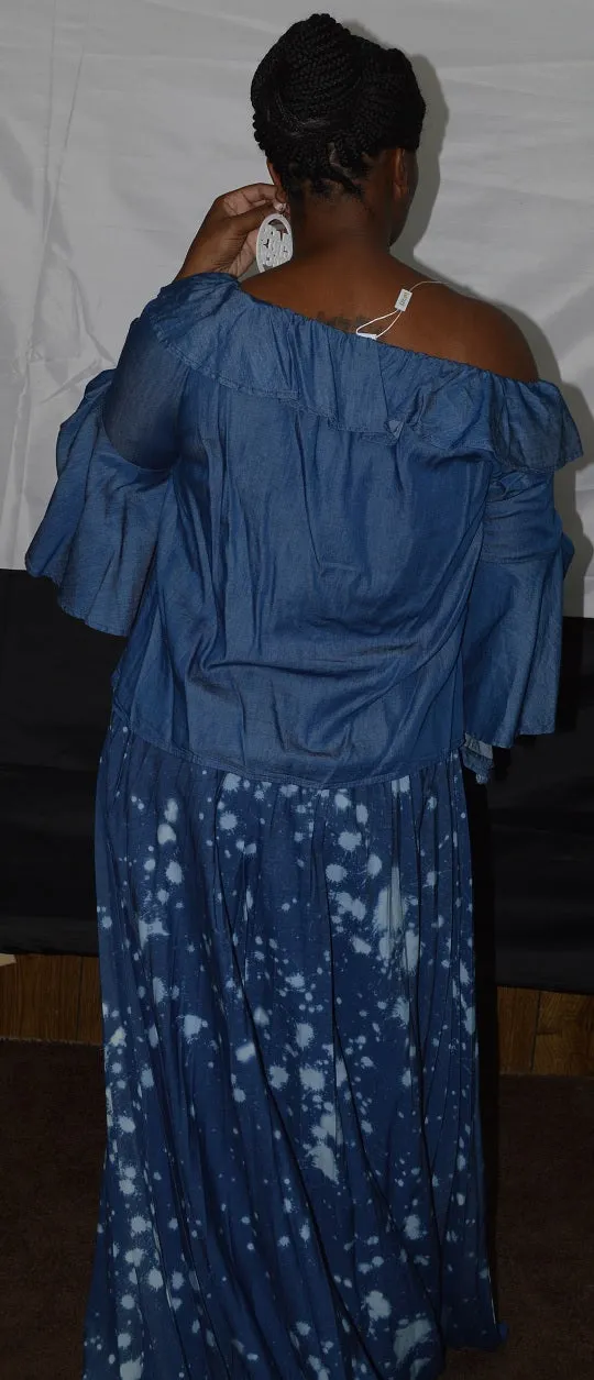 Denim Splash Skirt