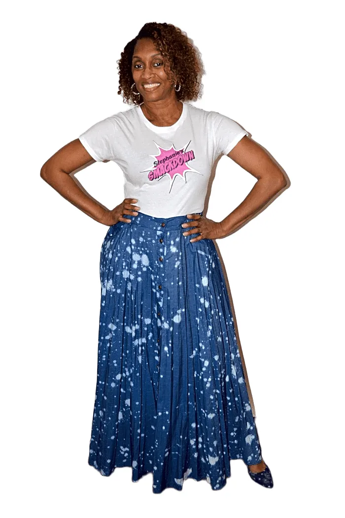 Denim Splash Skirt