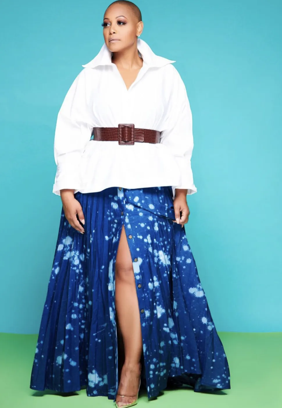 Denim Splash Skirt