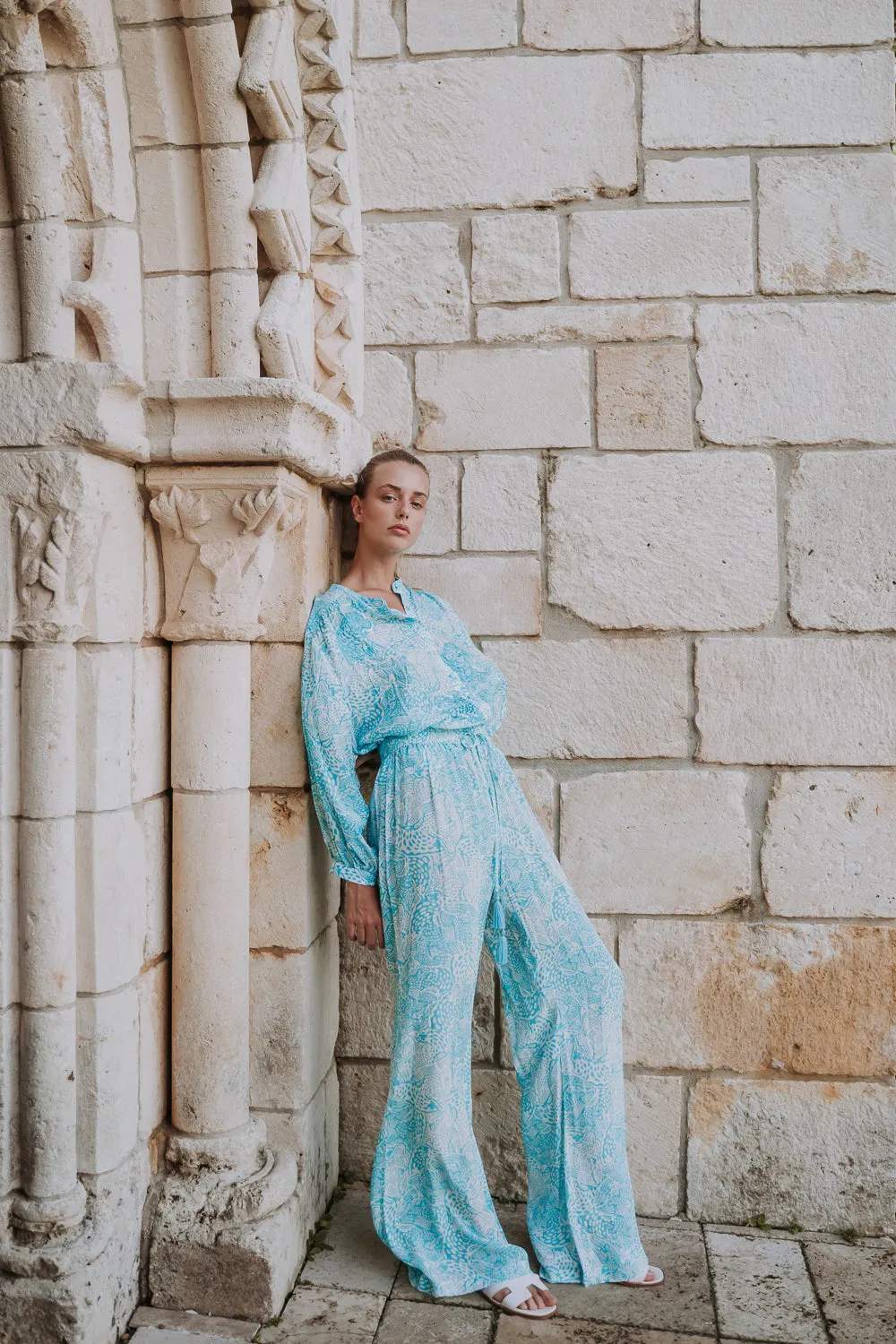 DOMINIQUE PANT - ANIMAL BLUE