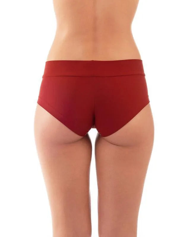 Dragonfly Hot Pants - Burgundy