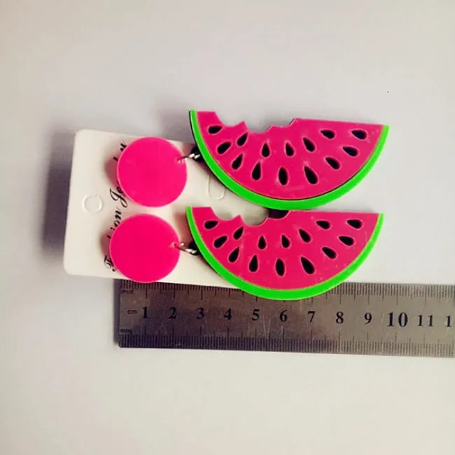 Fashion Summer AcrylicWatermelon Big Earrings