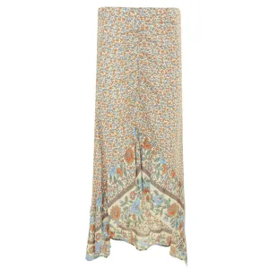 Flower print women boho gypsy skirt