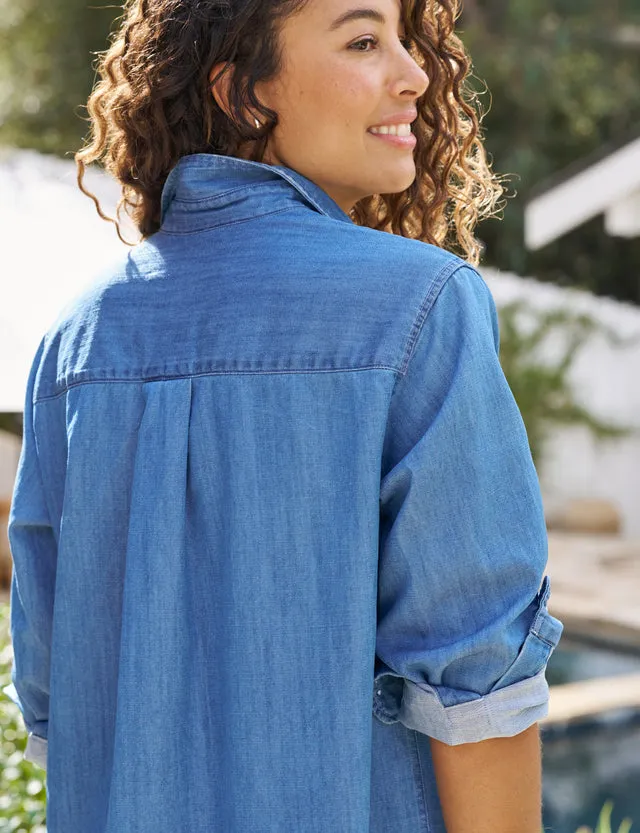 Frank & Eileen - Rory Maxi Shirtdress - Vintage Stonewashed Indigo