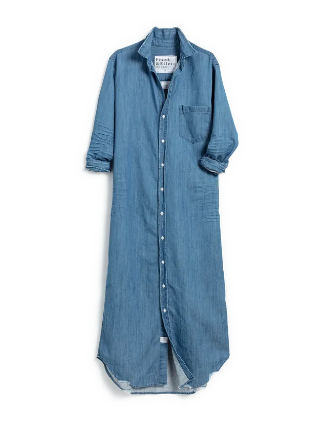 Frank & Eileen - Rory Maxi Shirtdress - Vintage Stonewashed Indigo