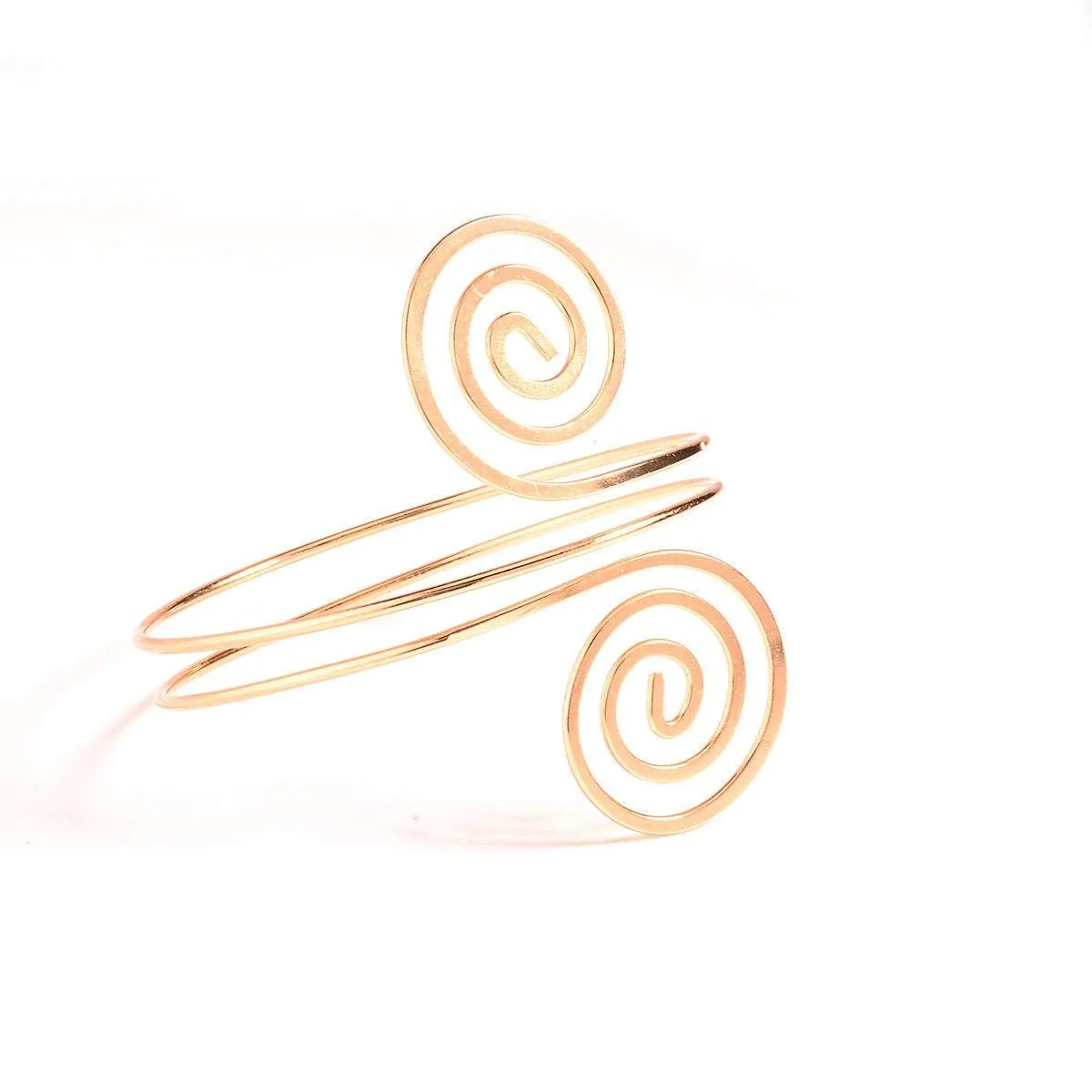 Geometric Hollow Pattern Arm Cuff - Hammered Gold Silver Tone Upper Arm Band - Statement Metal Cuff Bracelet