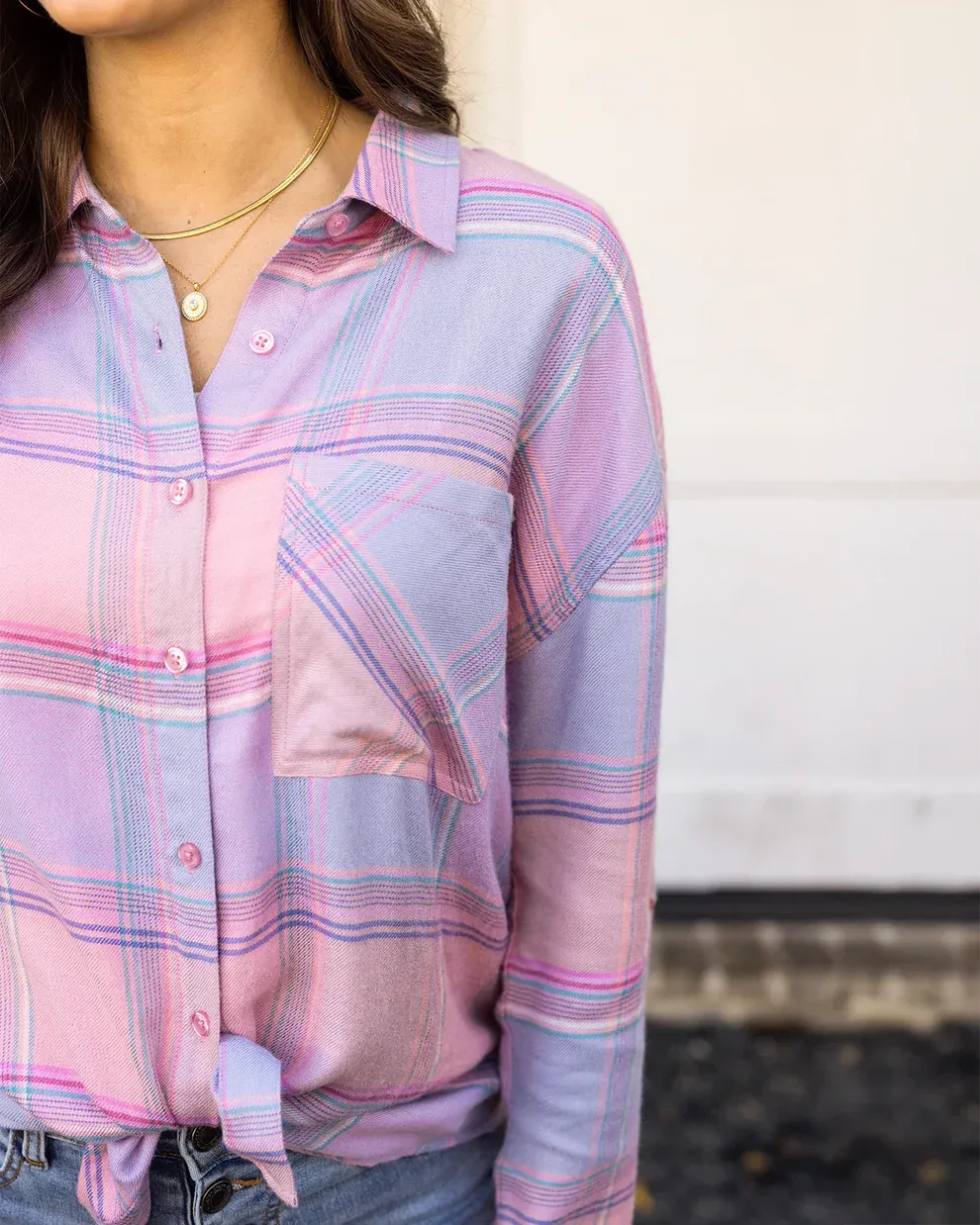 Grace & Lace Soft Brushed Spring Plaid - Pink Plaid