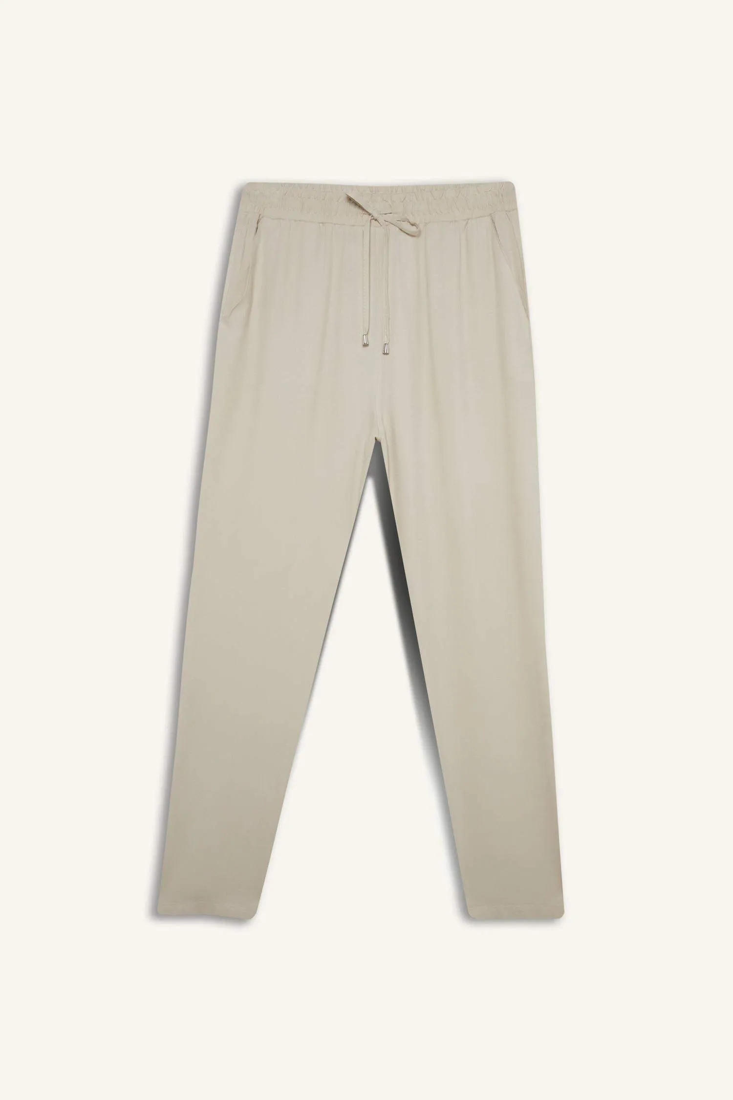 Harem Belmando Fabric Pants Normal Waist Basic Straight Leg with Pockets