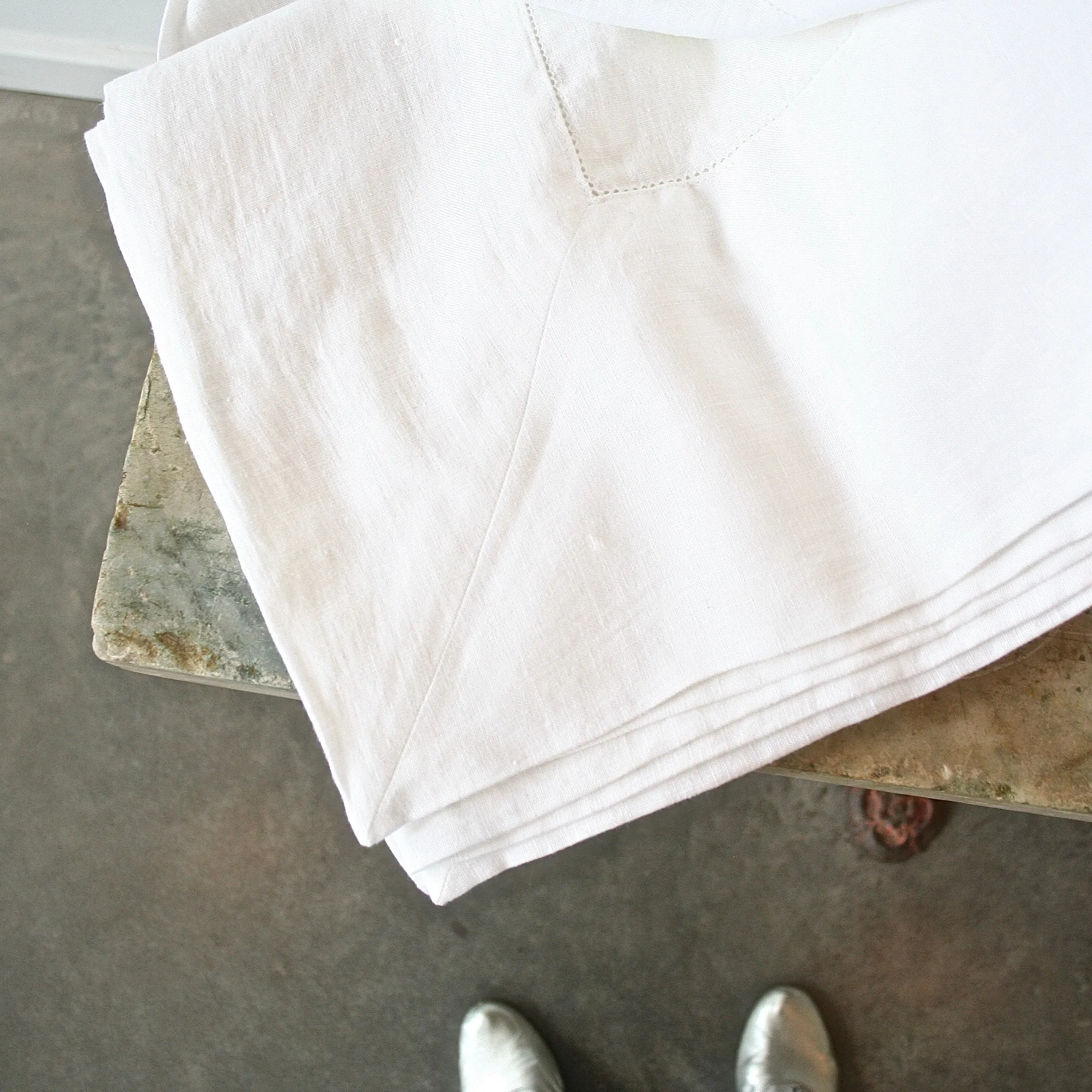 Hemstitch Linen Tablecloths, Rectangular - 3 Sizes