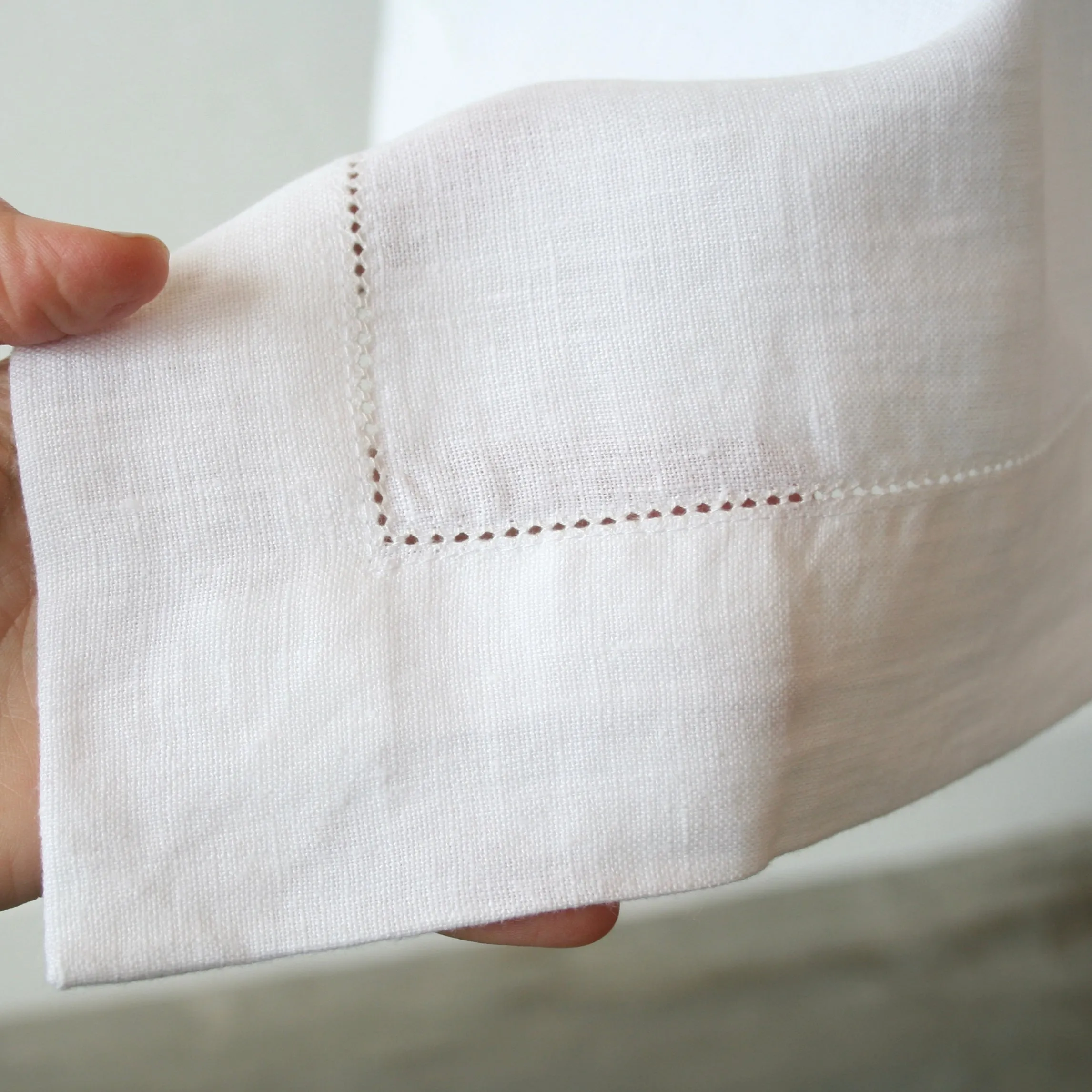 Hemstitch Linen Tablecloths, Rectangular - 3 Sizes