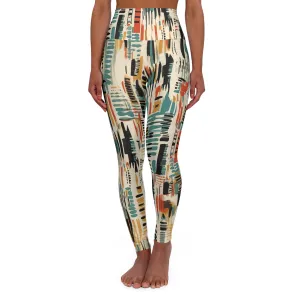 High Waisted Leggings - Arne Phalakasana Ikat