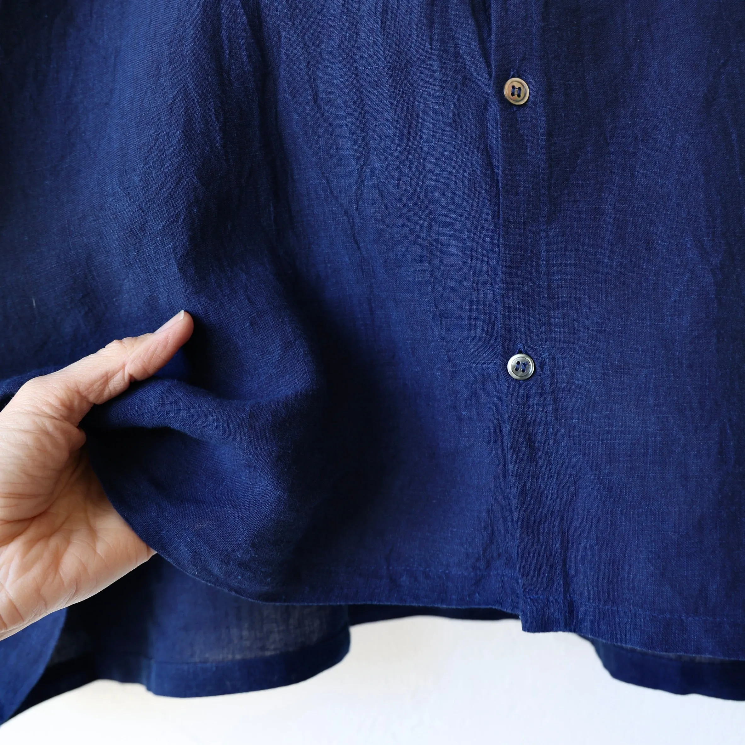 Ichi Antiquités Linen Shirt - Dark Indigo