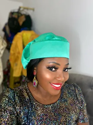 Joha Turban Cap (Green)- Women's African turban cap