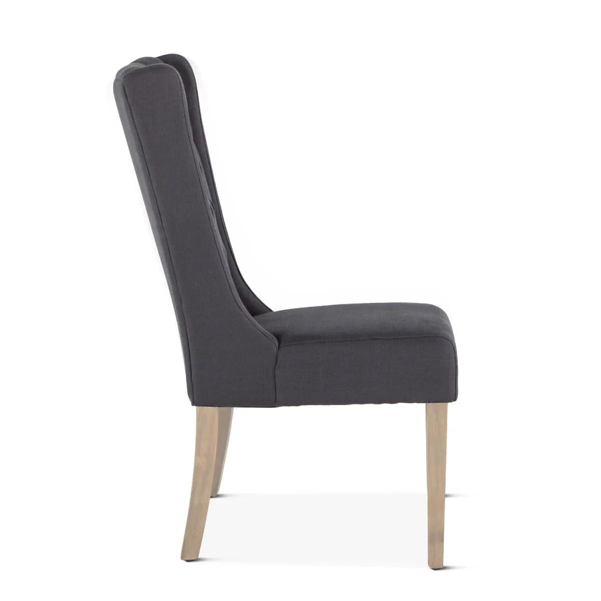 Lara Dining Chair Gray with Napoleon Legs