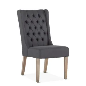 Lara Dining Chair Gray with Napoleon Legs