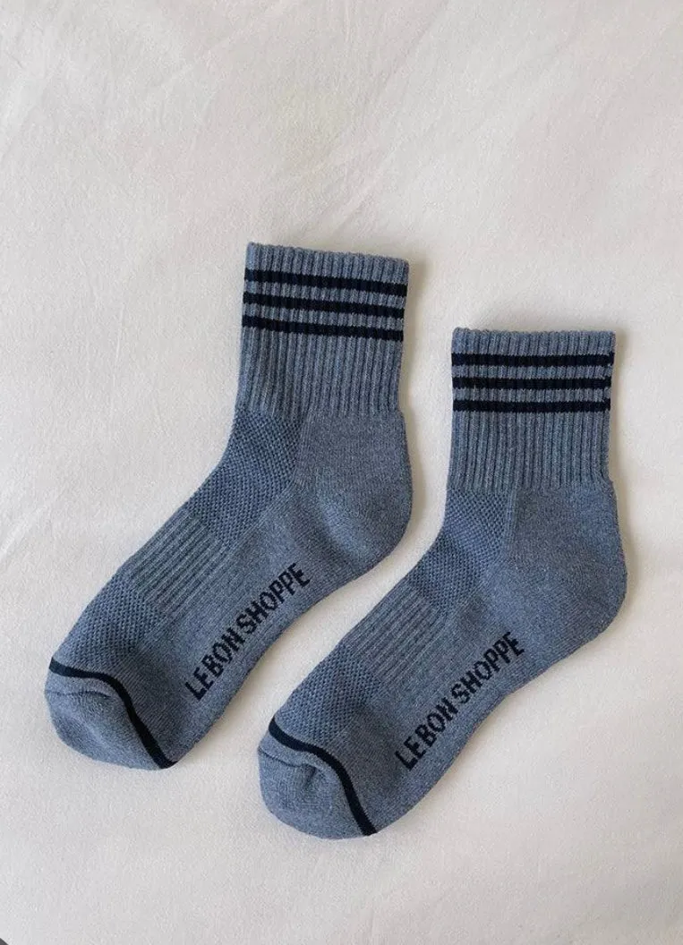 Le Bon Shoppe Girlfriend Socks-Indigo