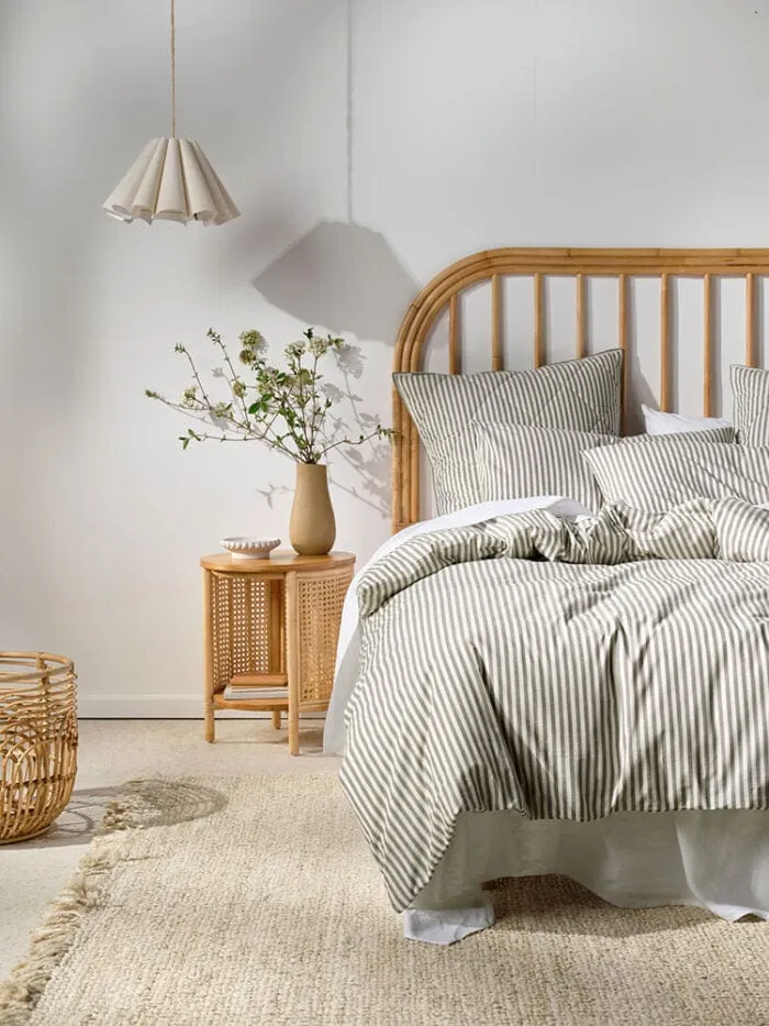 Linen House Classic Stripe Charcoal Duvet Cover Set