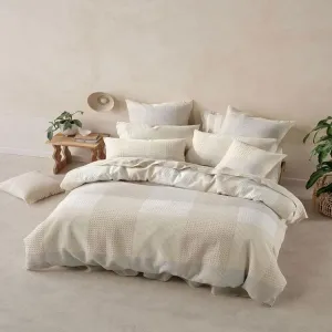 Linen House Vanilla Baleares Duvet Cover Set