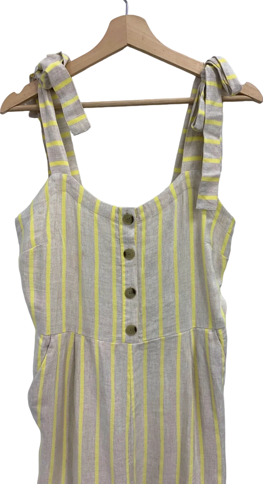 Loft Yellow Stripe Jumpsuit UK S