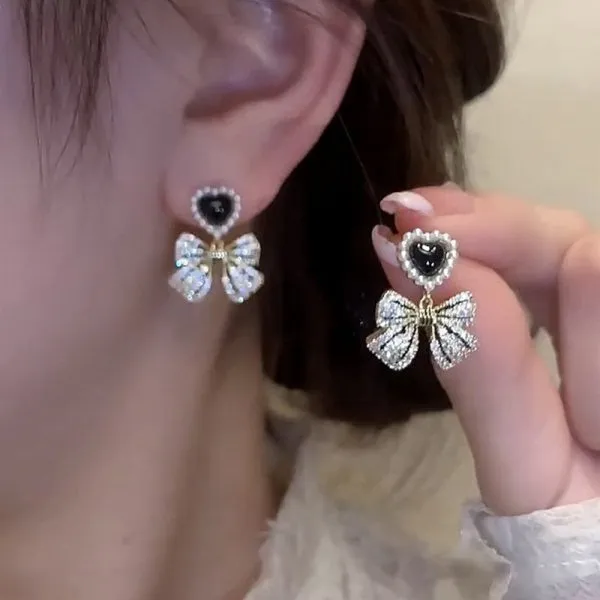 Luxury Zircon Water Drop Earrings for Women Opal Flower Jewelry