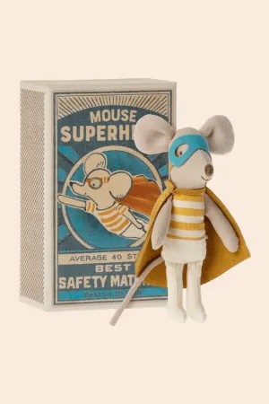 Maileg SuperHero Mouse, Little Brother in Match Box