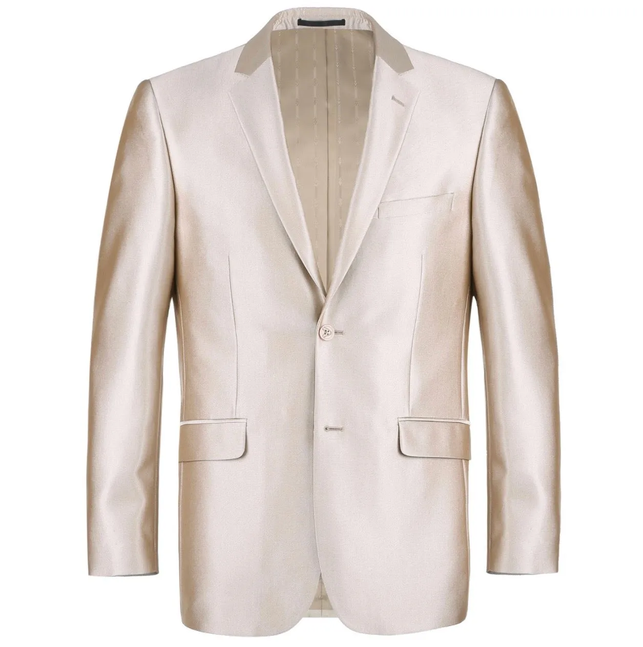 Men's Renoir Two Piece Shiny Champagne Classic Fit Suit