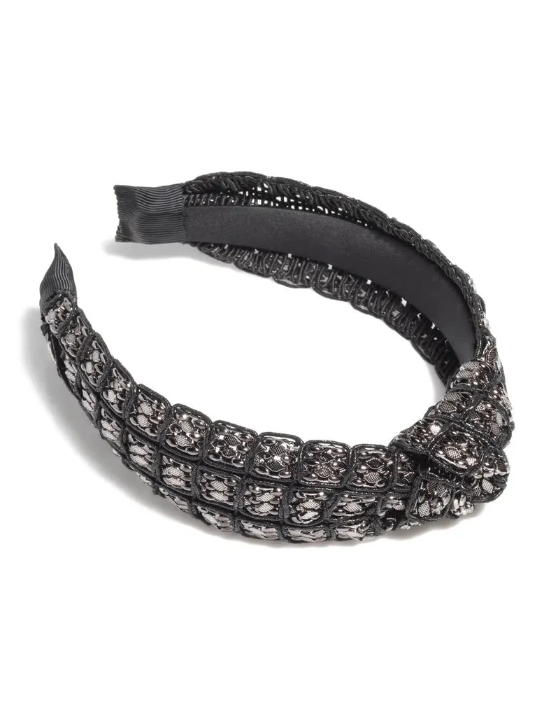MESH BEAD KNOTTED HEADBAND