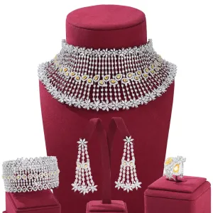 missvikki African Dubai 6 Colors Necklace Earrings Ring Bangle Women Bridal Jewelry Sets Wedding Party Accessories High Quality