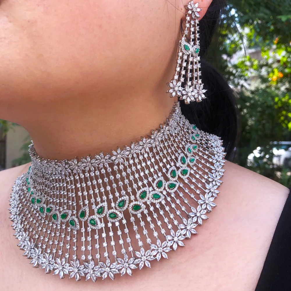 missvikki African Dubai 6 Colors Necklace Earrings Ring Bangle Women Bridal Jewelry Sets Wedding Party Accessories High Quality