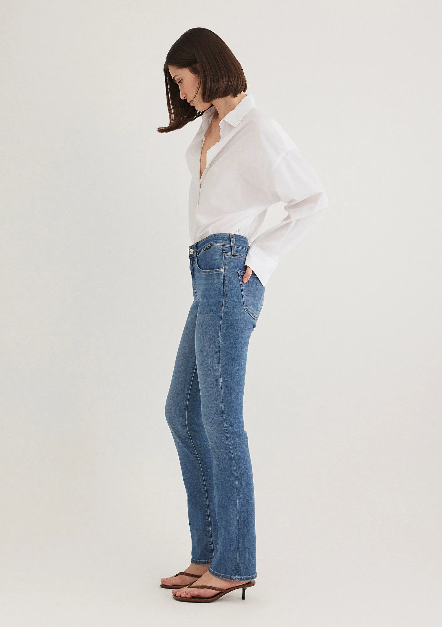 Mona Mid Shaded Gold Klasik Jean Pants