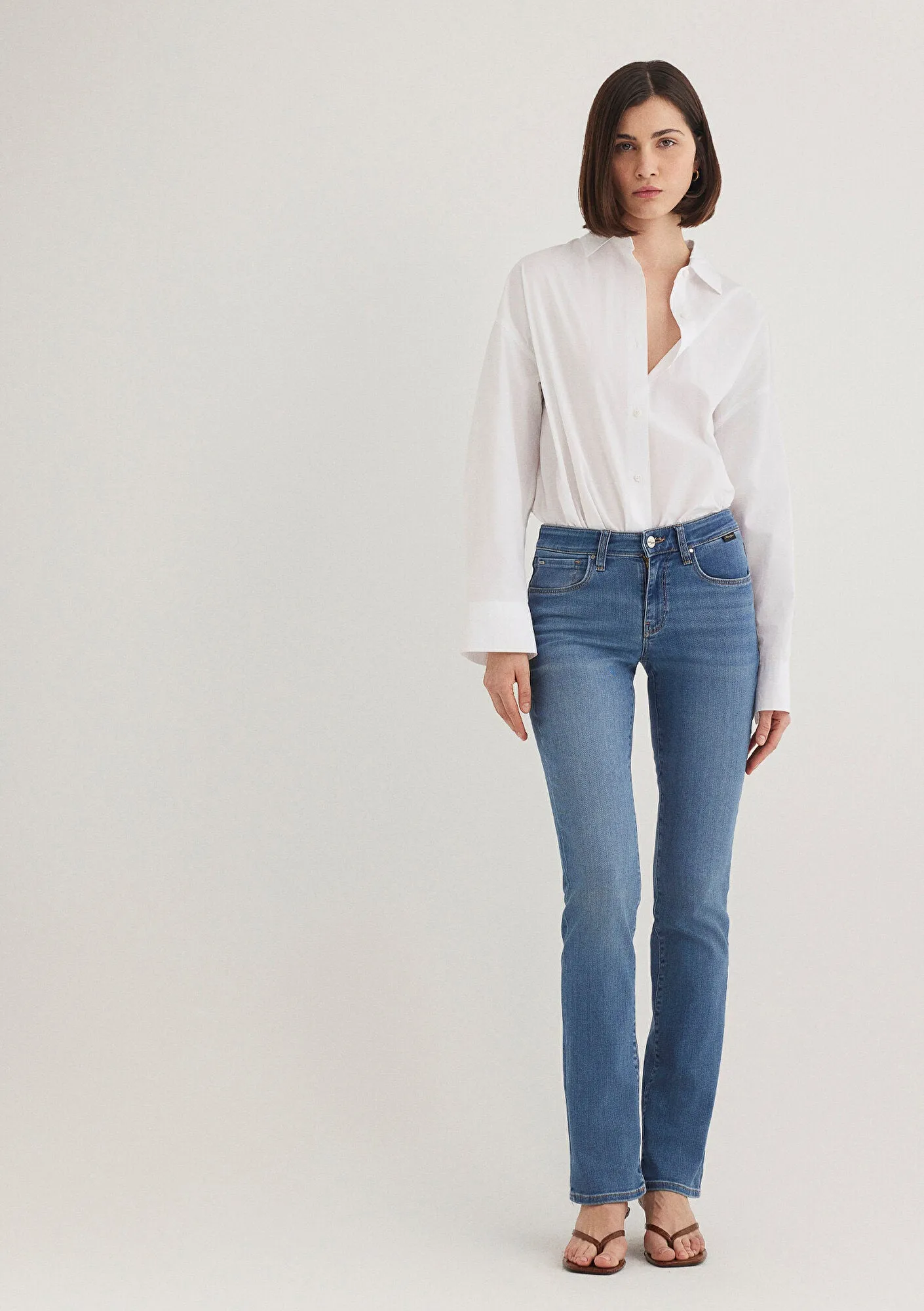 Mona Mid Shaded Gold Klasik Jean Pants