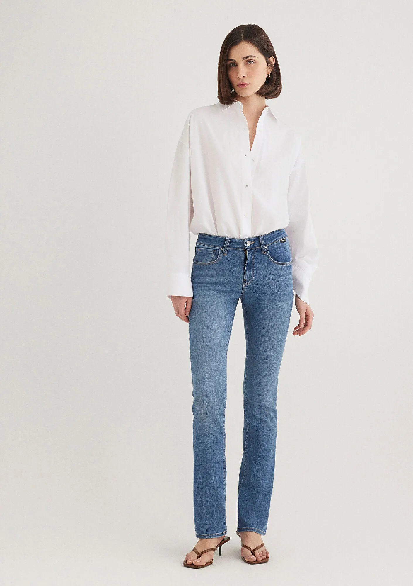 Mona Mid Shaded Gold Klasik Jean Pants