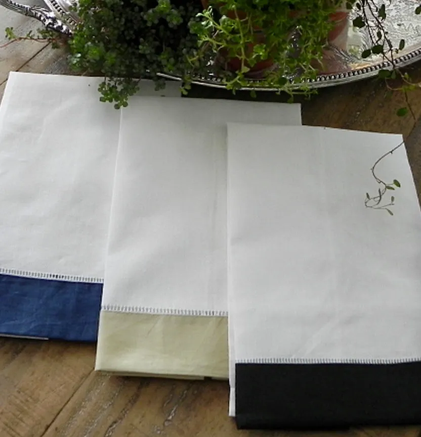 Monogrammed Hemstitch Guest Towels