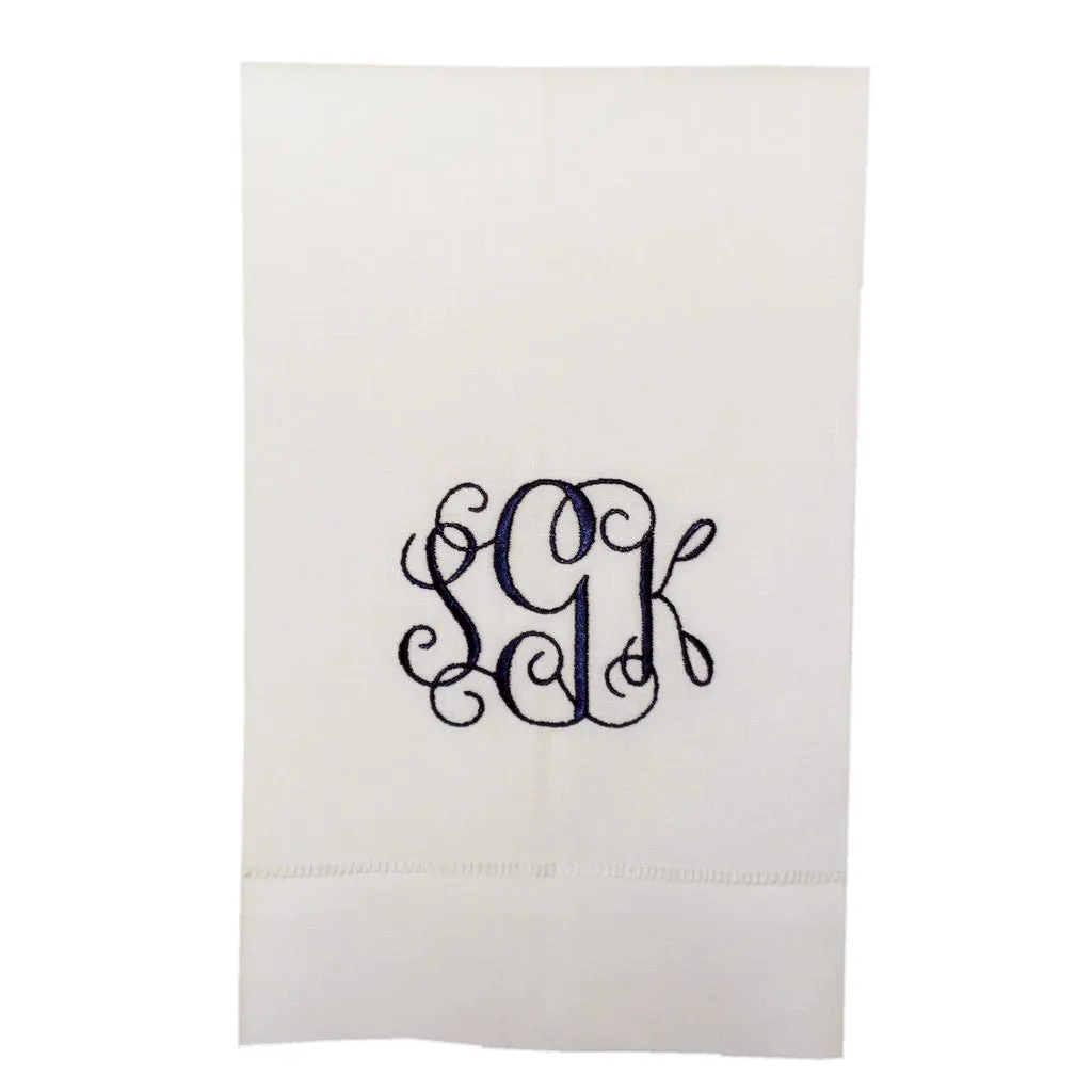 Monogrammed Hemstitch Guest Towels