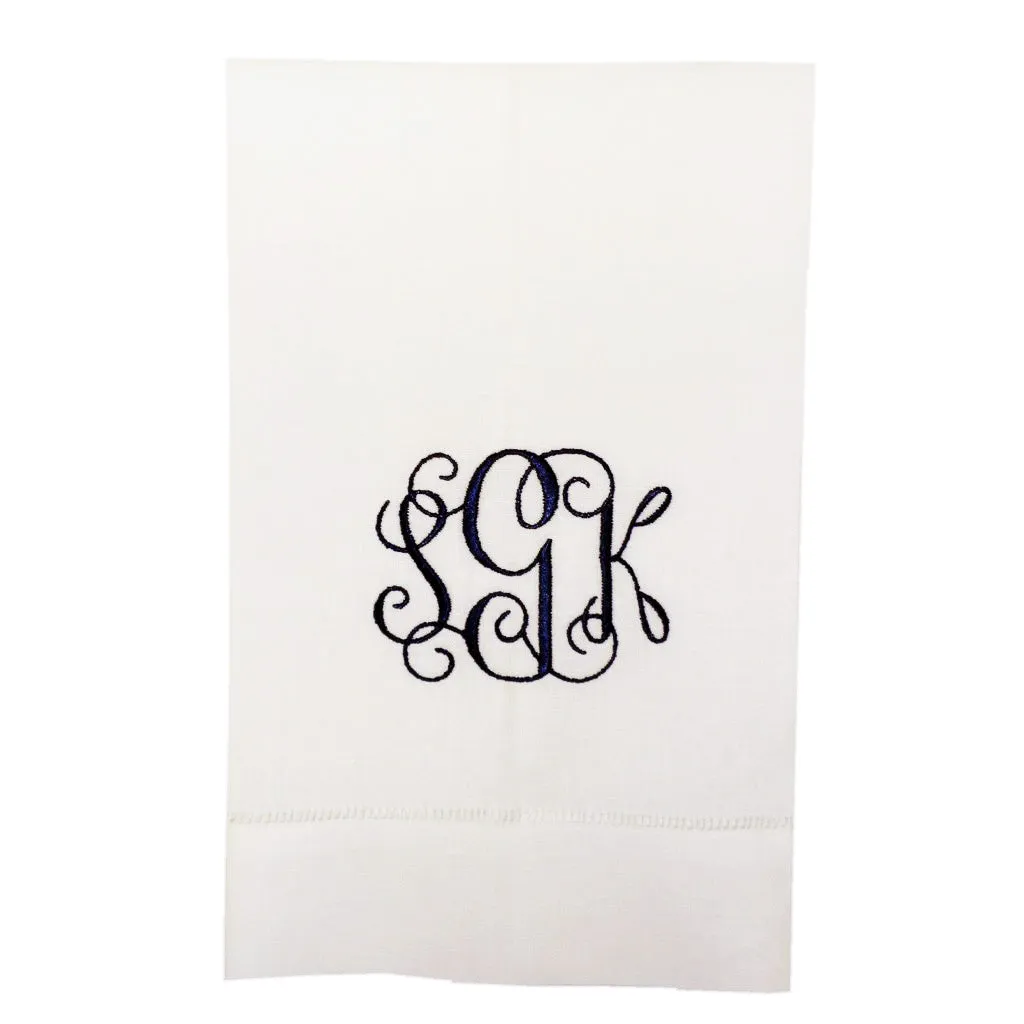 Monogrammed Hemstitch Guest Towels