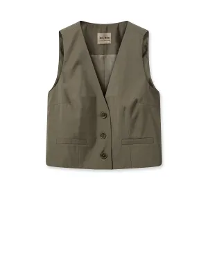 Mos Mosh Lua Eden Vest in Dusty Olive 162920