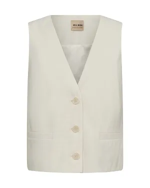 Mos Mosh Lua Eden Vest in Ecru 162920