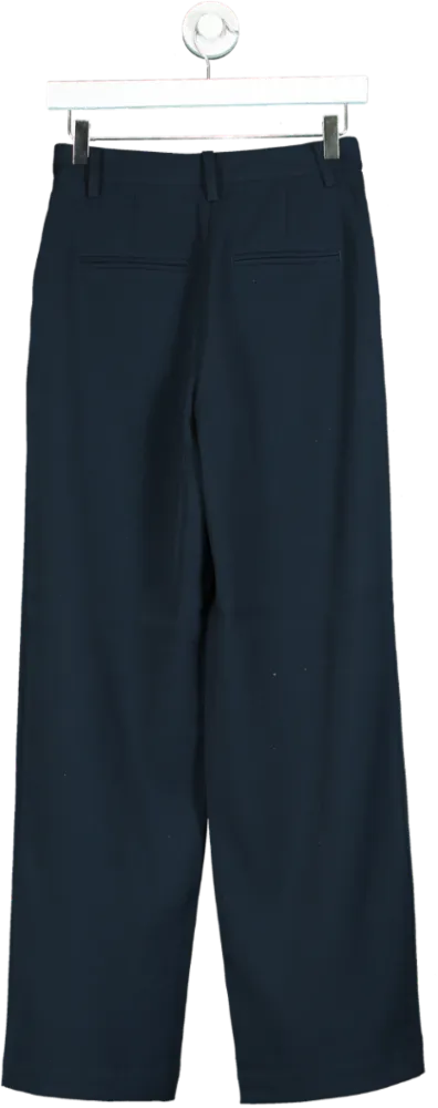 NA-KD Navy Mid Waist Tailored Suit Pants UK 6