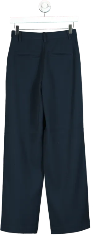 NA-KD Navy Mid Waist Tailored Suit Pants UK 6