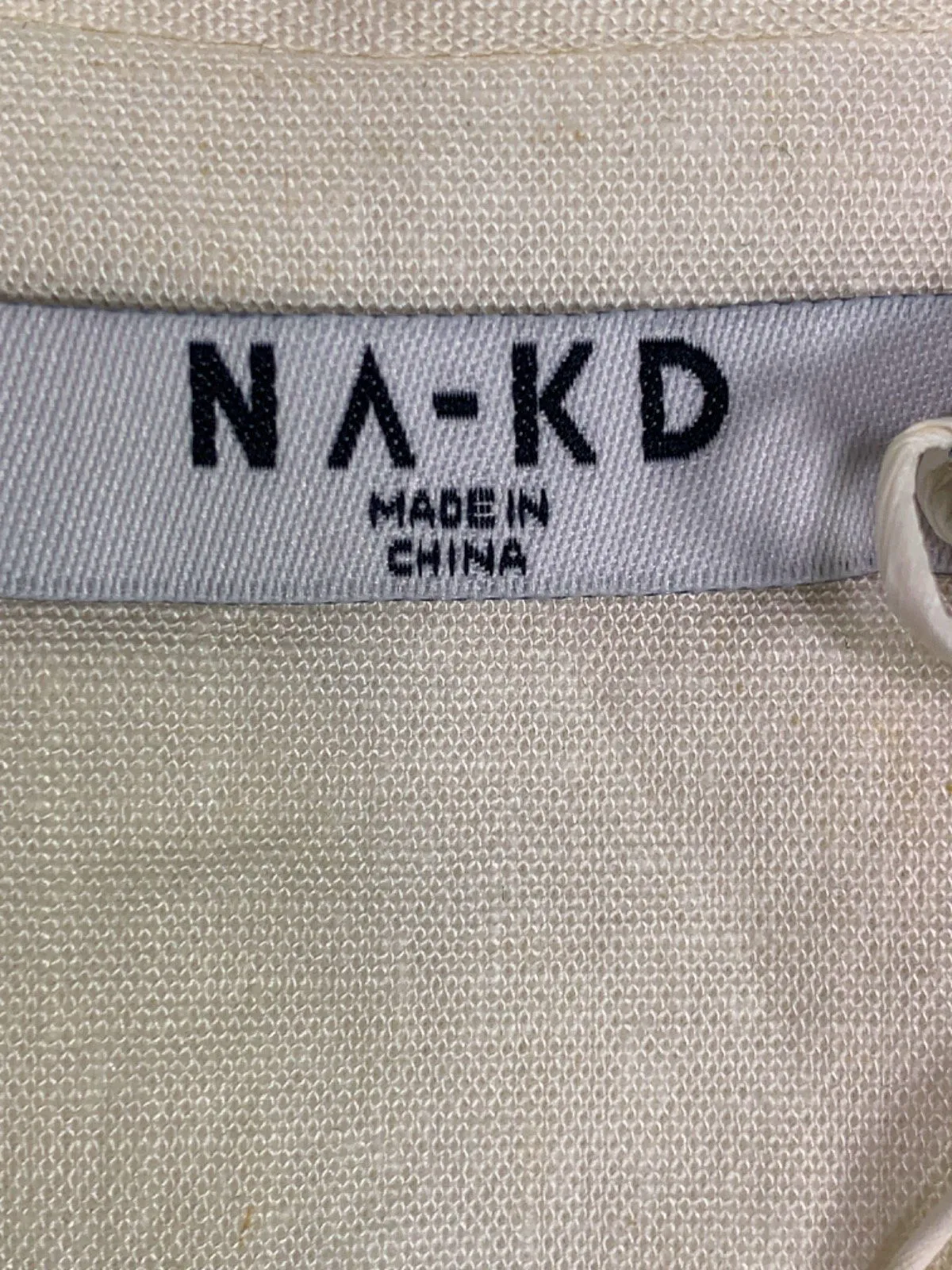 NA-KD Offwhite Buttoned Up Vest Maxi Dress EU 34 UK 8