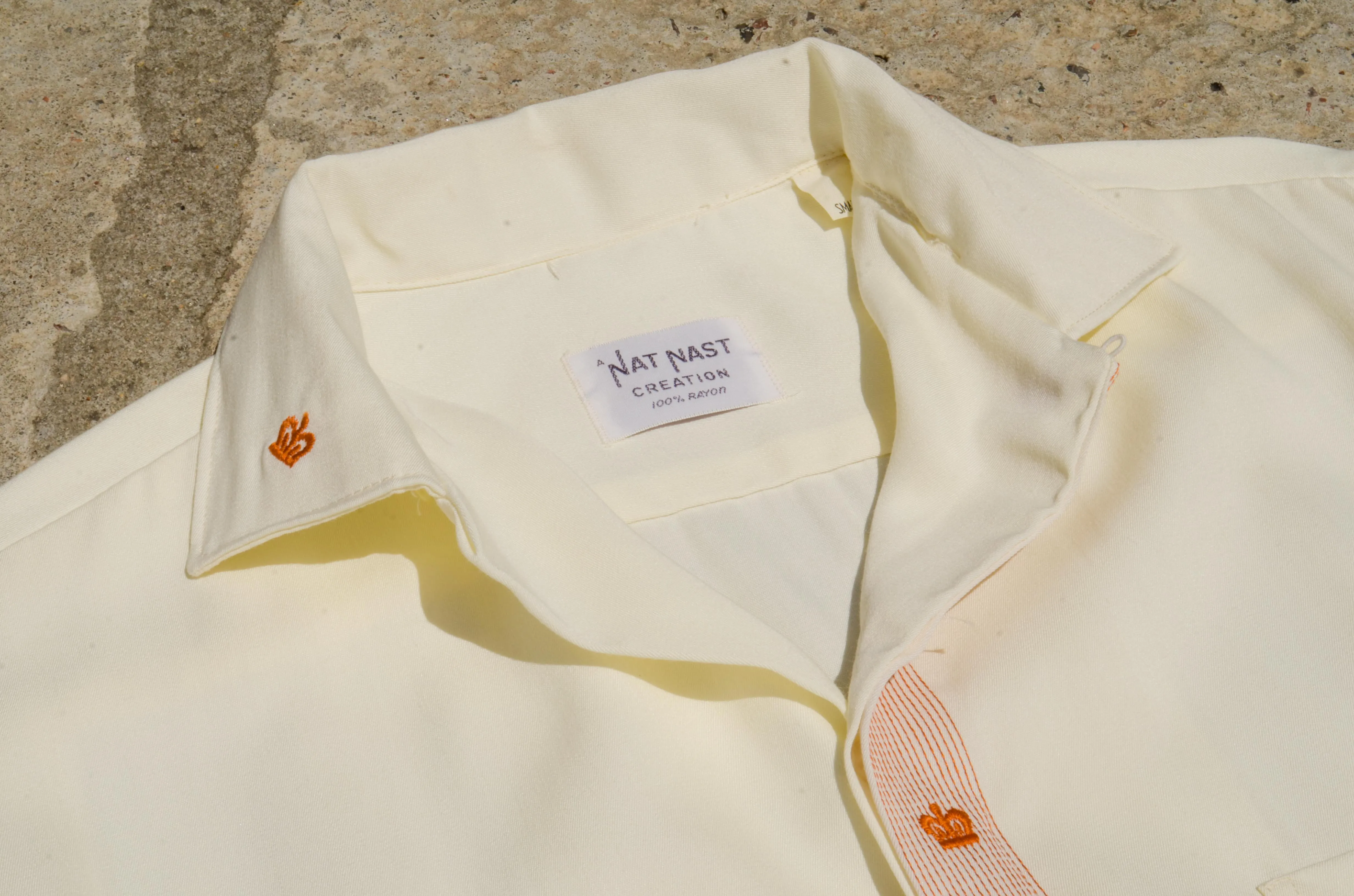 NAT NAST - Rayon Gabardine Loop Collar Bowling Shirts